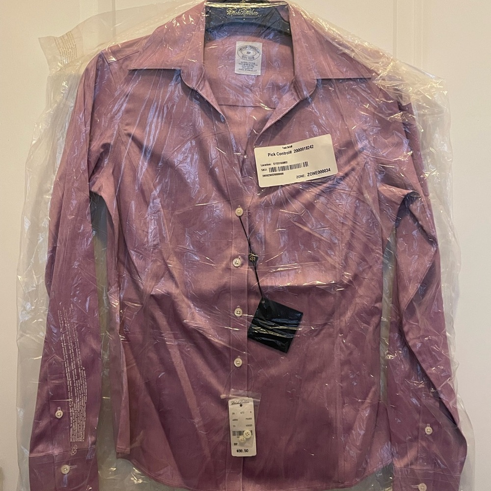 Brooks Brothers Lavender Button-Up Shirt